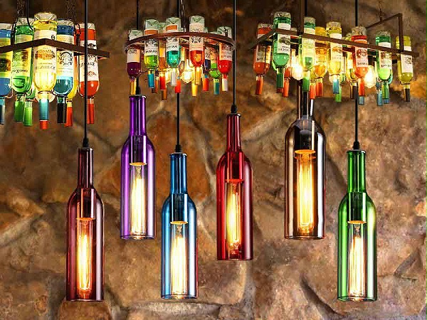 设计师风格定制酒瓶灯具-K118