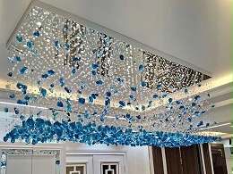 🌊 深海秘境艺术吊灯：把整片蔚蓝搬进你的生活