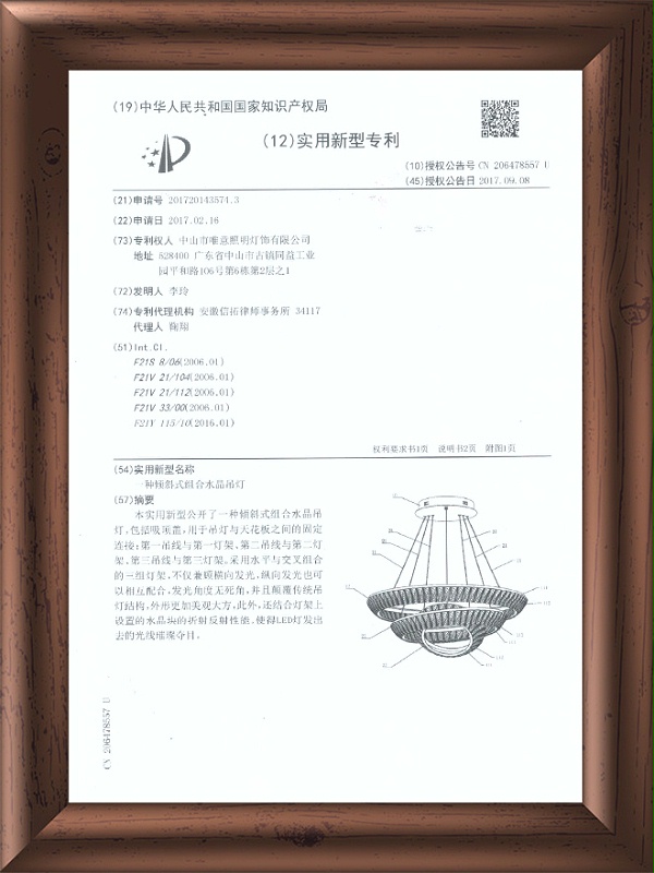 外观专利-4204833水晶灯-2